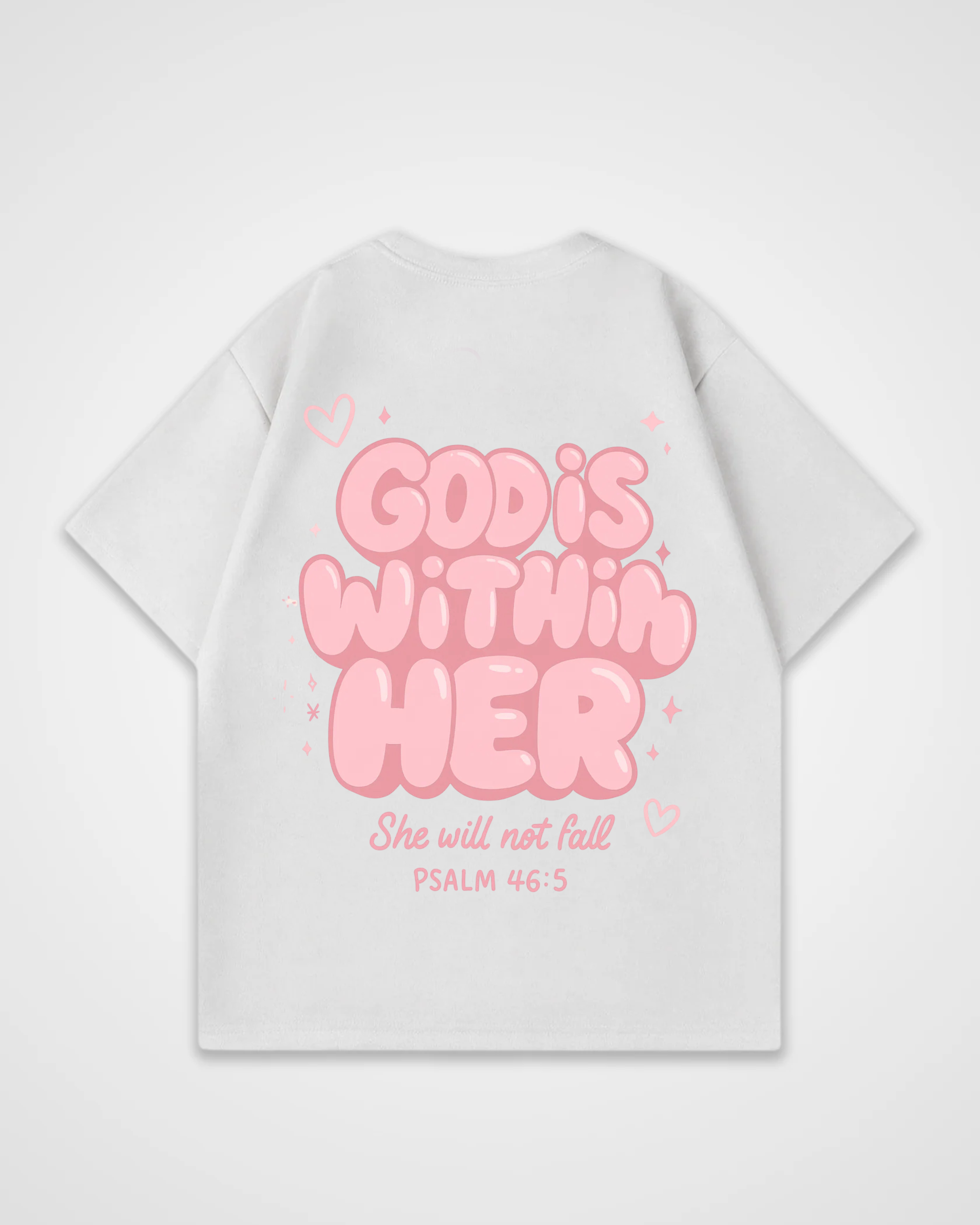 God is within Her Oversized Shirt