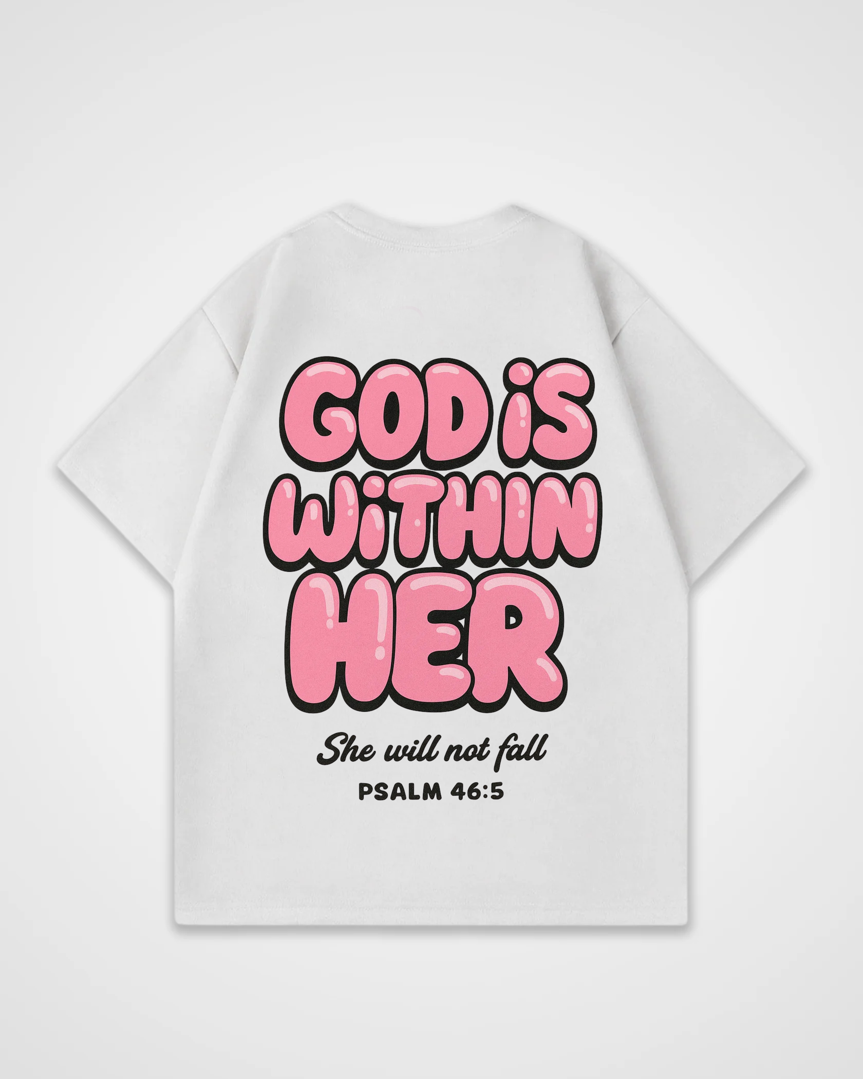 God is within Her Bubbles Oversized Shirt