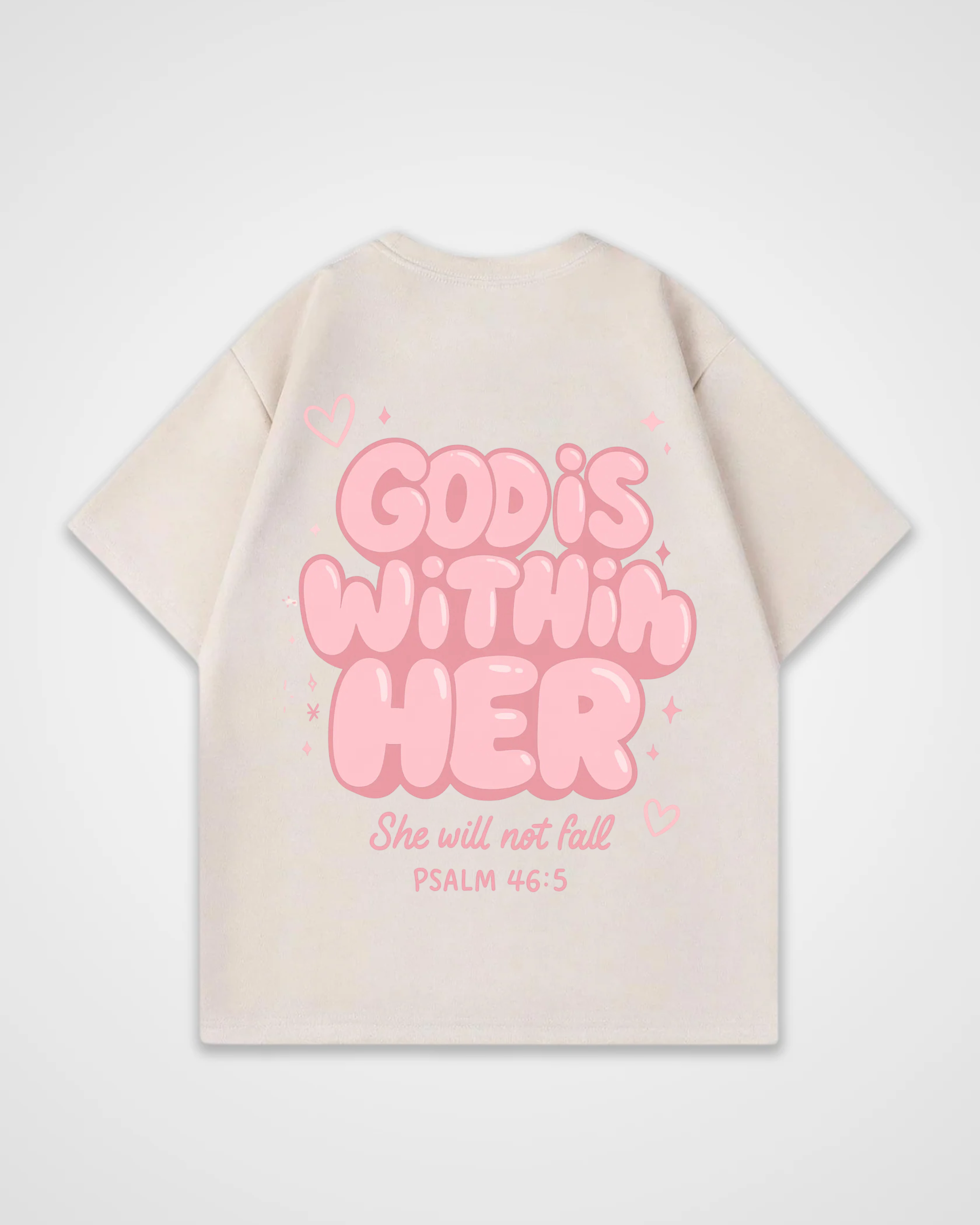 God is within Her Oversized Shirt