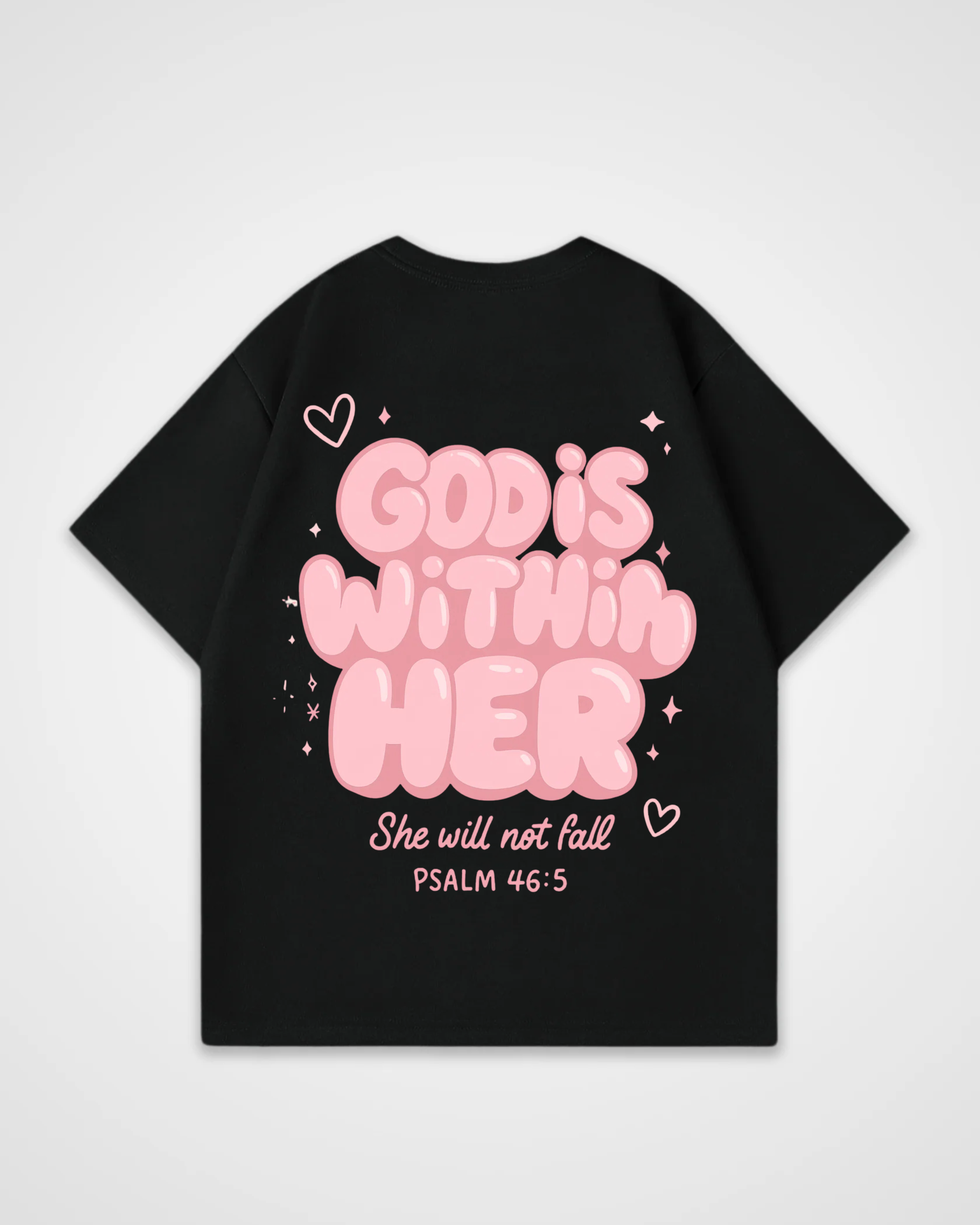 God is within Her Oversized Shirt