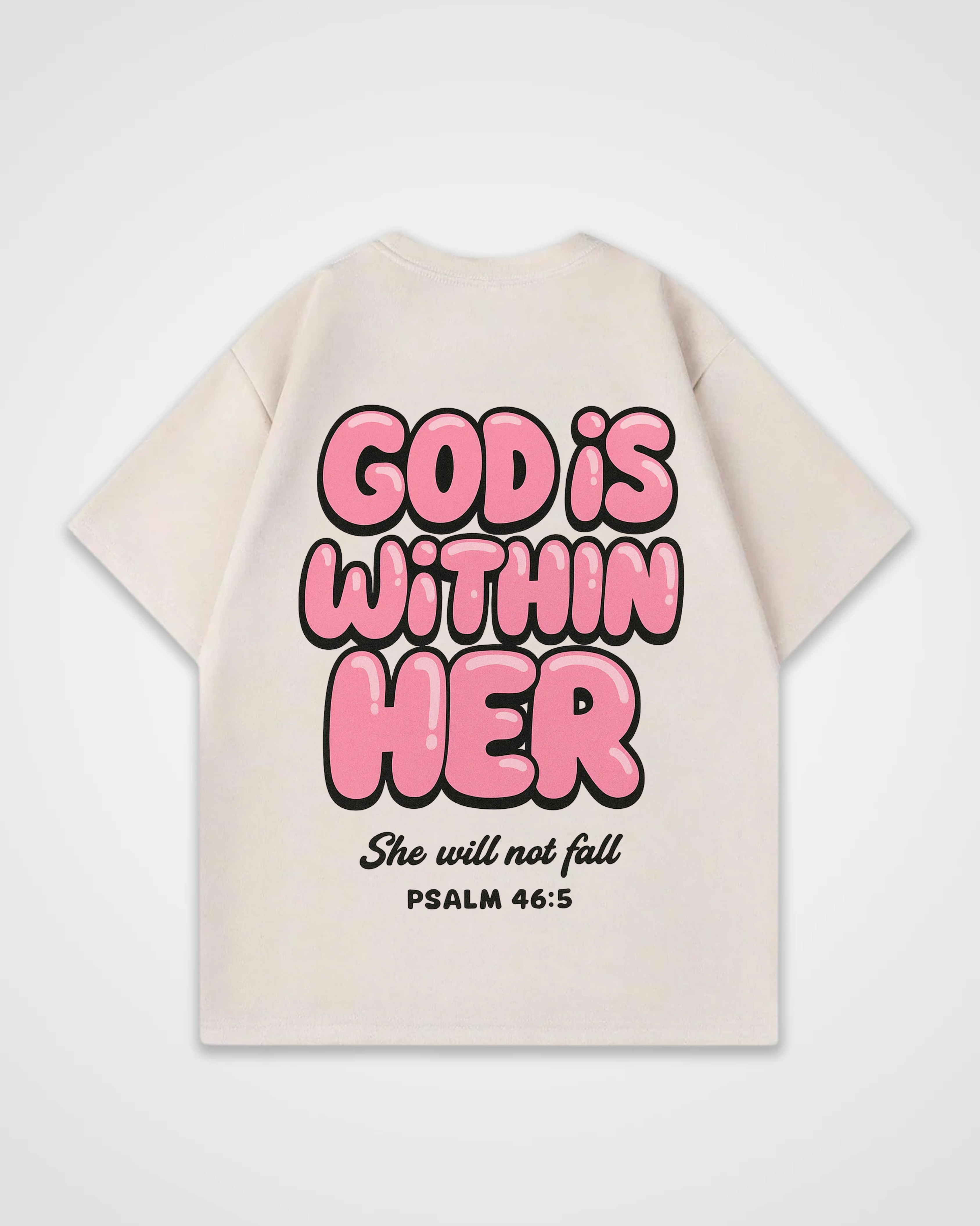 God is within Her Bubbles Oversized Shirt