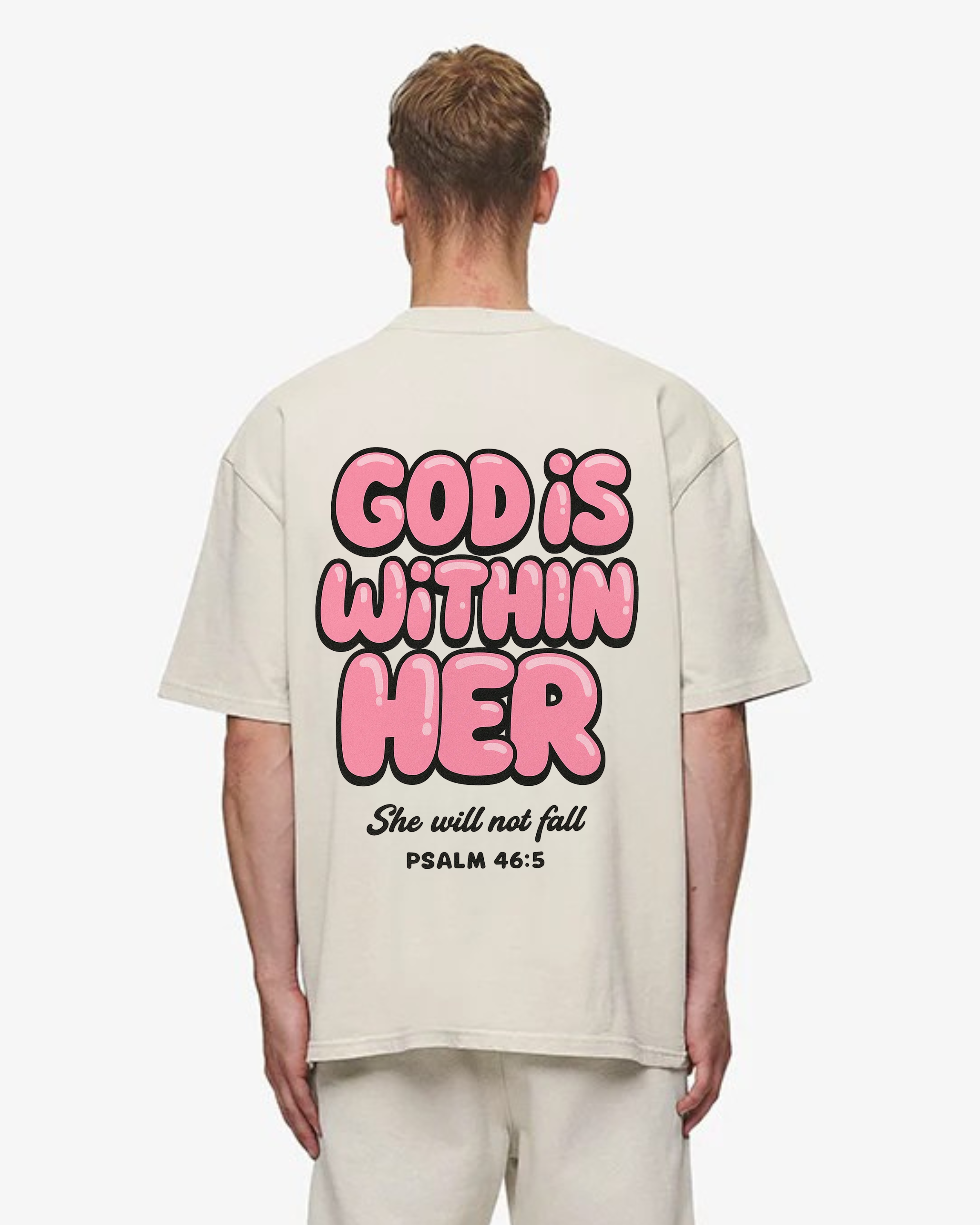 God is within Her Bubbles Oversized Shirt