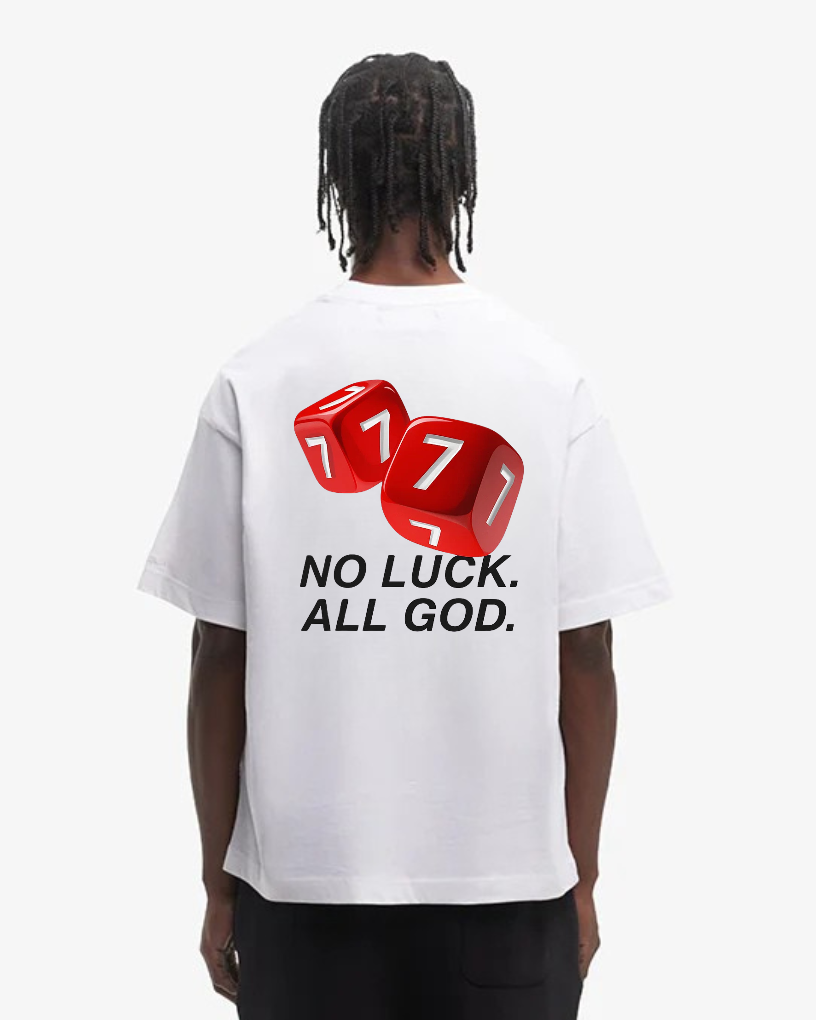 No Luck all God Oversized Shirt